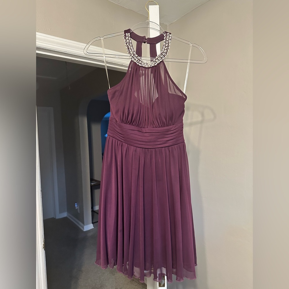 Speechless Purple Halter Sundress Mini